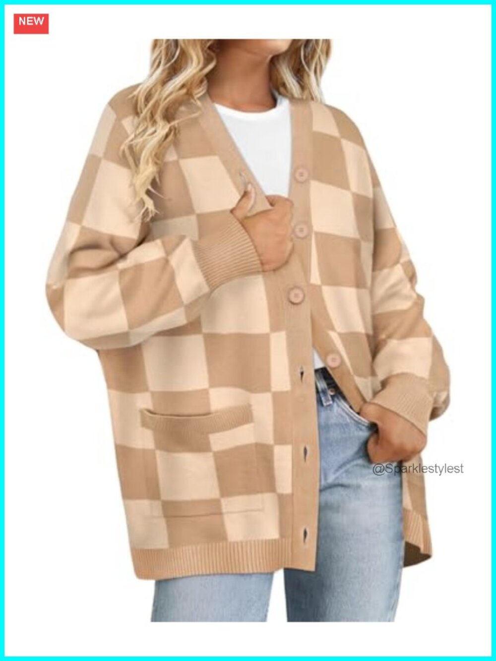 Womens Plus Size Open Front Cardigan Button Up Sweater Coat Long Sleeve